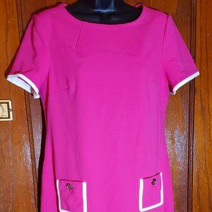 Tommy Hilfiger Retro Style Pink A-Line Pink Dress Sz 8 NWOT